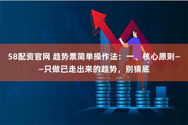 58配资官网 趋势票简单操作法：一、核心原则——只做已走出来的趋势，别猜底