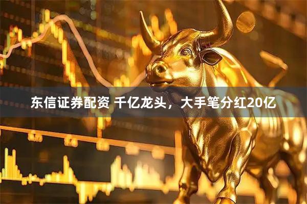 东信证券配资 千亿龙头，大手笔分红20亿