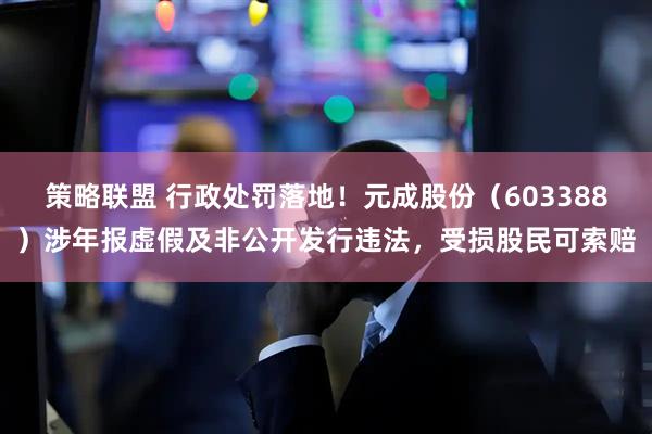 策略联盟 行政处罚落地！元成股份（603388）涉年报虚假及非公开发行违法，受损股民可索赔